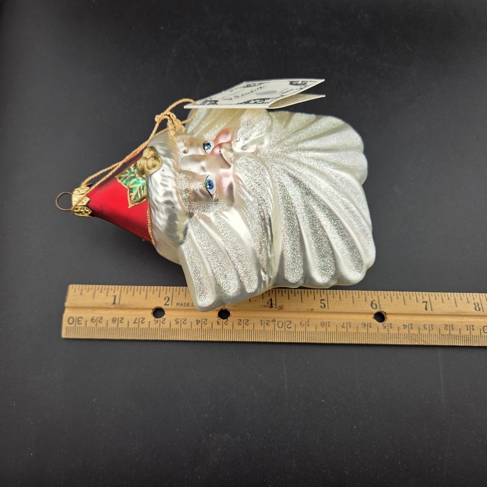 Kurt S. Adler Polonaise Sparkling Star Santa Hand Blown Christmas Ornament - Picture 8 of 8